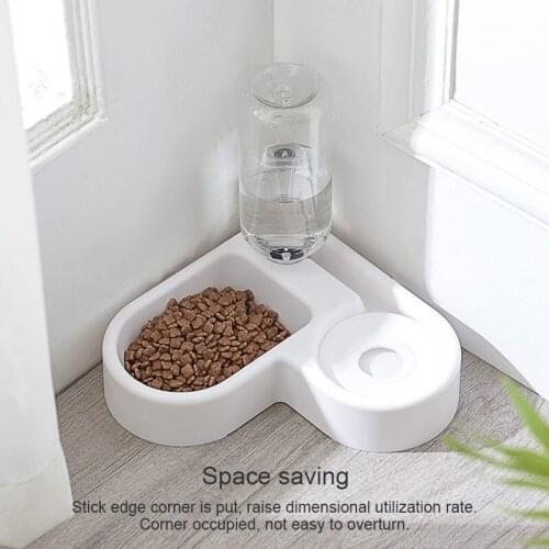 New Corner Dog Bowl Pet Automatic Feeder Dog Cat Drinking Bowl For Dog Water Drinking Cat Feeding Large Capacity Dispenser Pet