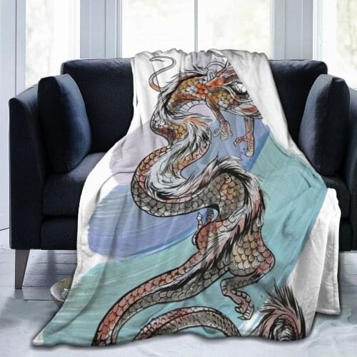 Dragon totem 3D printed blanket flannel throw sheet blanket bed adult home textile Blanket Sofa gift nap blanket