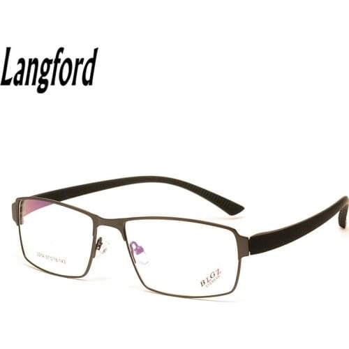 Langford brand optical frames men big eyeglasses frame spectacle prescription full-frame alloy tr90 Progressive height 36mm2214