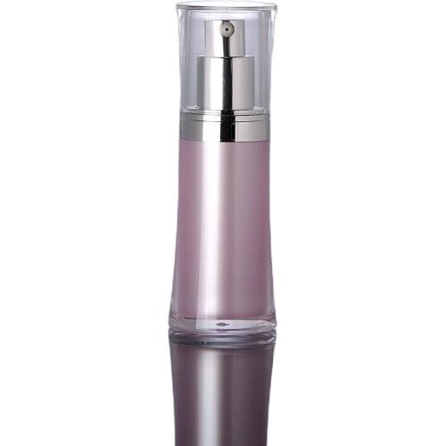 15ml black/pink/gold slim waist shape acrylic plastic bottle for lotion/emulsion/foundation/serum skin care packing pump bottle