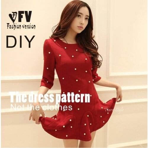 Dresses Sewing Pattern Template Cutting drawing Clothing DIY ((Not selling clothes)) BLQ- 156