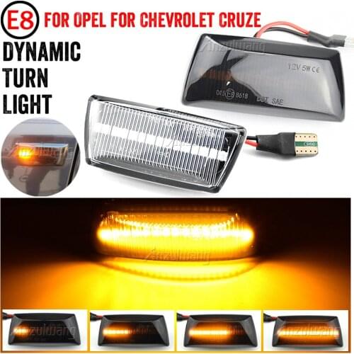 Dynamic Sequential Blinker Turn Signal Light for OPEL Astra H Zafira B Corsa D Insignia A Meriva B Chevrolet Cruze