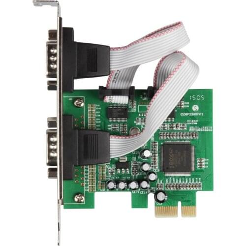 RS232 RS-232 Serial Port COM & DB-9 Serial to PCI-E PCI Express Card Adapter Converter MCS9922CV Chipset