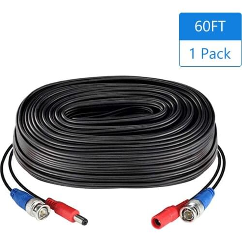 1/2/4Roll 2-in 1 CCTV Video Power Cables,Extension Security Camera BNC Cable for2MP/3MP/5MP Video Surveillance Camera DVR System