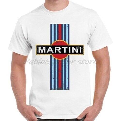 Martini Racing Car Vintage Cool Gift Retro T Shirt men cotton tshirt summer brand t-shirt bigger size drop shipping
