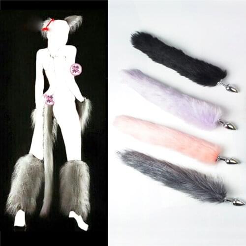 Wetips 770mm Costume Fox Tail Plug Cosplay Game Tail Buttplug Long Bidet Enema Foxtail Plug Roleplay Buttplug Fox Tail Anal Plug