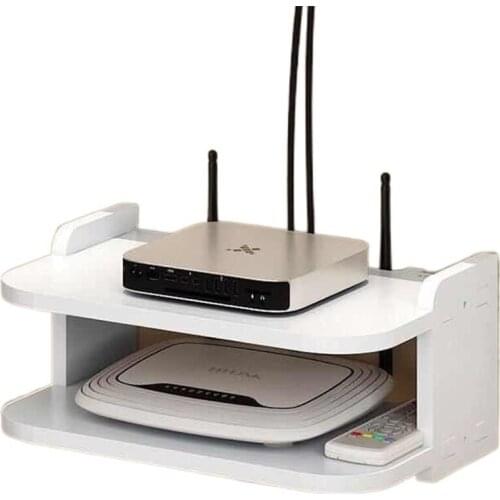 Wi-Fi Router Shelf Wall Hanging Cable Storage Organizer for Bedroom, Living Room
