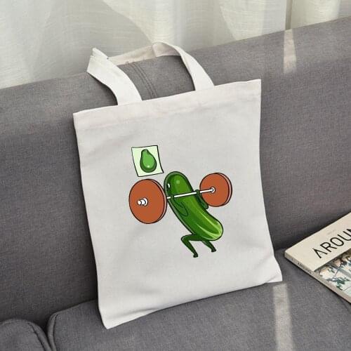 Women Cotton Bags Canvas Bags Ladies Shopping Canvas Bag Female Folding Shoulder Bag Handbag Tote Fun Printing Large Capacity