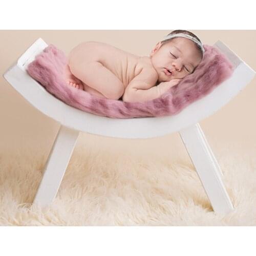 Newborn Accessories 50x40cm 100% Wool Fluffy Blanket Basket Woolen Filler Stuffing Baby Cushion for Newborn Photography Props