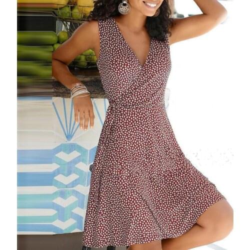 Women Dress Polka Dot Skin-friendly Polyester Bandage Beach Dress for Beach Slim- Fit Floral Womens Clothing 2021