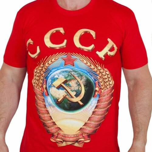 2021 Men t-shirt with Russian USSR T-Shirts russia putin military cult Soviet Union customized products