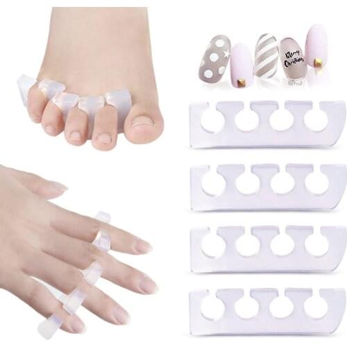 4 Pairs/Lot Silicone Five-Hole Hallux Valgus Correction Device Day And Night USE For Women Toe Separator Foot Cover Care