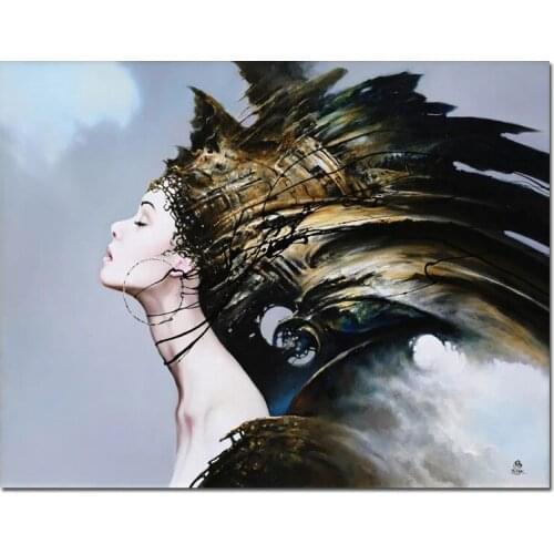 Abstract goddess Diy Diamond Embroidery Mosaic Round Decor Painting by Numbers Sexy girl Full Square Cartoon Cross StitchZP-3072