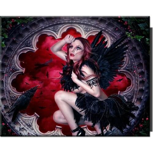 Diy 5D Diamond Painting Mosaic Fantasies Dreams Vampire woman Handmade Cross Stitch Kits Diamond Embroidery Halloween X142