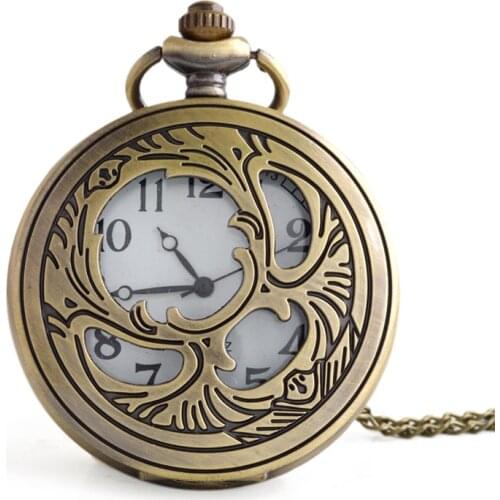 Hollow Out Watch Necklace Bird Eagle Animal Logo Pendant Vintage Fashion New Hot Movie Jewelry For Men Women Kids