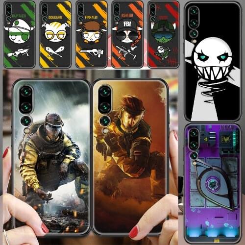 Rainbow six siege Game Phone case For Huawei P Mate P10 P20 P30 P40 10 20 Smart Z Pro Lite 2019 black fashion cell cover 3D