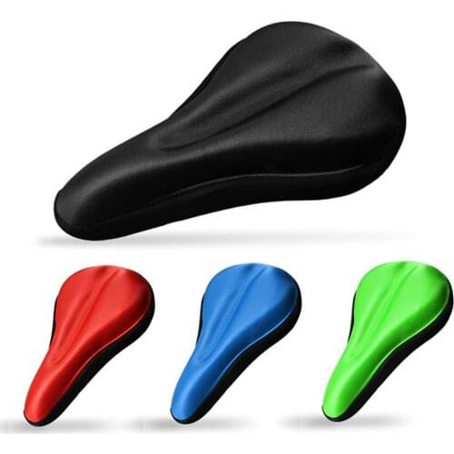 1Pcs Bicycle Seat Cover MTB Bike Silicone Thickened Seat Cover Soft Saddle Cover 3D Gel Pad Cushion Cover Bicycle Saddle Seat