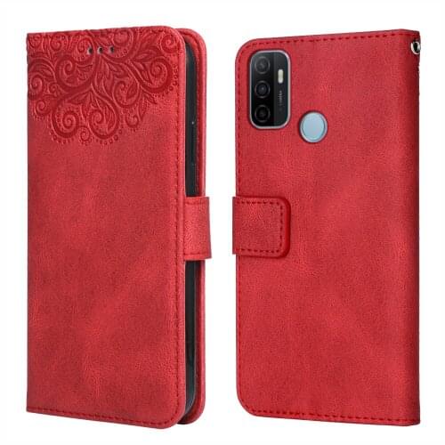 Flower Case Luxury Leather Case for OPPO A53 4G Flower CPH2127 CPH2131 Wallet Flip Phone Case for OPPO A 53 4G Case