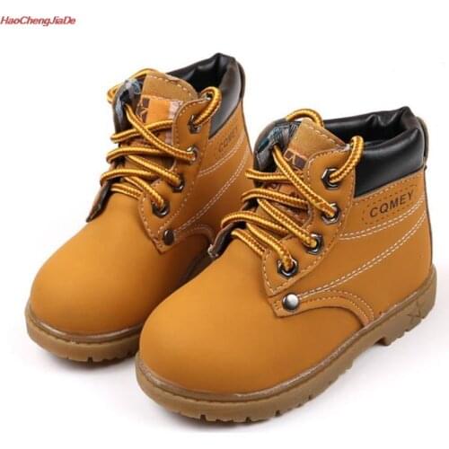 HaoChengJiaDe Children Snow Boots Shoes For Girls Boys Boots Fashion Soft Bottom Baby Girls Boot 21-30 Autumn Winter Kids Boots