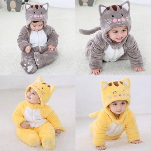 Infant Romper Newborn Unisex Costume for Baby Newborn Outfit Hoodie Winter Baby Outfits Bodysuits Cute Kitten Jumpsuits