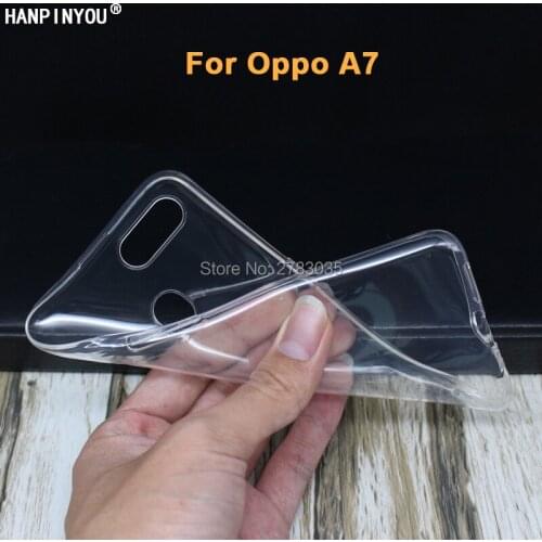 For OPPO A7 CPH1901 6.2" Slim Crystal Clear Transparent Soft TPU Back Case Protection Skin Camera Protect Cover