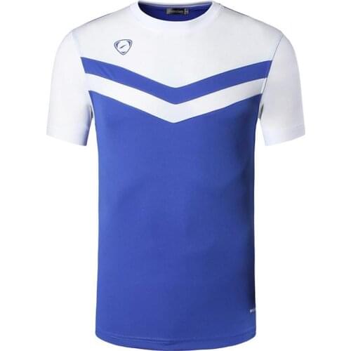 Jeansian Mens Sport Tee Shirt Tshirt T-shirts Tops Running Gym Fitness Workout Football Short Sleeve Dry Fit LSL146 Blue