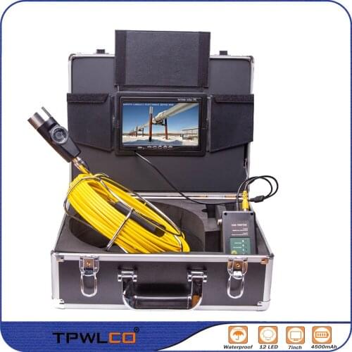 Sewer Endoscope Camera System 42mm Dual Lens 1000TVL HD 7inch LCD Pipe Drain Video Inspection 20m Cable