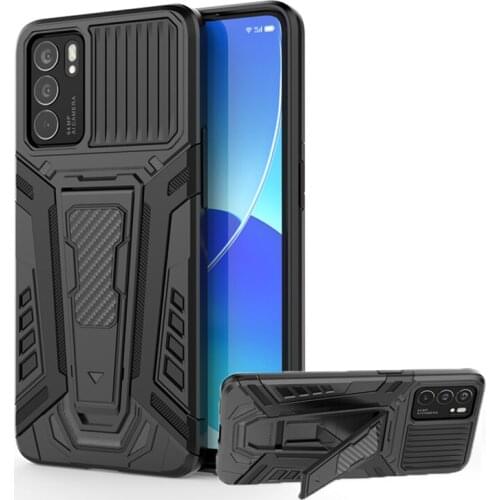 For Oppo Reno6 5G Case Magnetic Car Holder KickStand Bracket Shockproof Bumper Armor Back Cover Reno 6 5G Phone Case Reno 6 5G