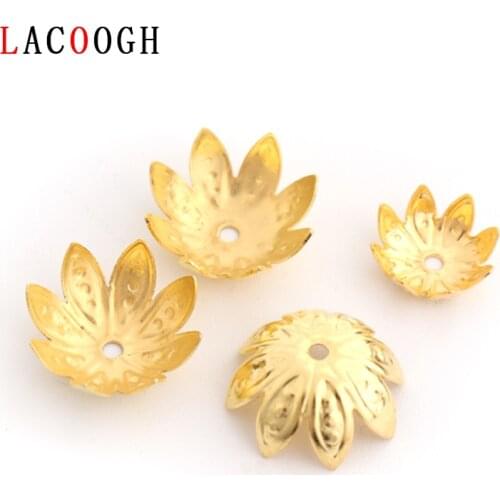 100Pcs/Lot Flower Torus Shape Metal Bead Caps Jewelry Findings Spacer Bead End Cap For Jewelry Making Needlework DIY Accessories