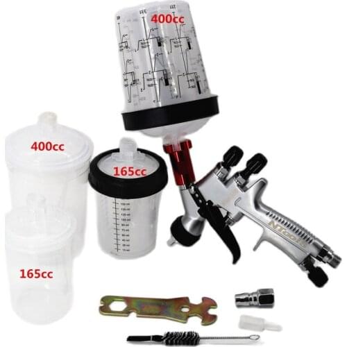 Mini Spray Gun Paint Spray Gun Air Spray Gun With 165 /400cc Spray Gun Paint Mixing Cup And Adapter 1.2mm Nozzle Airbrush