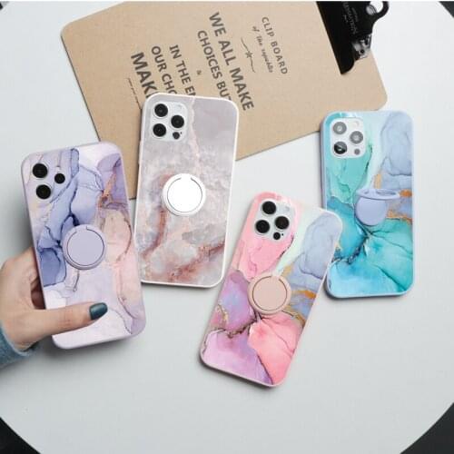 Marble Ring Holder Case For Xiaomi Mi Redmi Note 7 8 8T 9 9T 9S 10 10S 10T 5 Pro Max 11 Lite Poco F3 X3 NFC M3 CC9E 9C NFC Funda