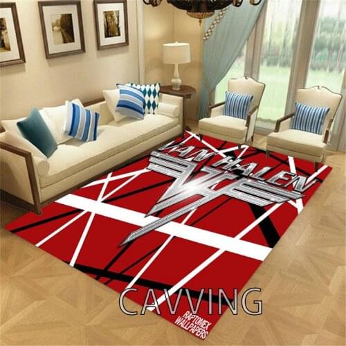 Van Halen Band 3D Printed Carpets Soft Flannel Rug Mat Rugs Anti-slip Large Rug Carpet Home Decoration for Living Room Bedroom