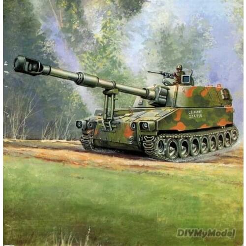DIYMyModeI USA M109 155mm DIY Handcraft Paper Model KIT Handmade Toy Puzzles Gift Movie props