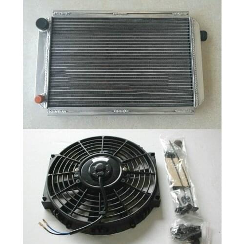 NEW Race Aluminum Radiator FOR 1974-1979 MG Midget With A 1600CC Engine 1.6L I4 MT and Fan 75 76 77 78 79
