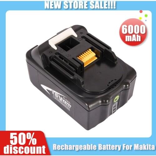 New BL1860 Rechargeable Battery 18 V 6000mAh Lithium ion for Makita 18v Battery BL1840 BL1850 BL1830 BL1860B LXT 400 L70
