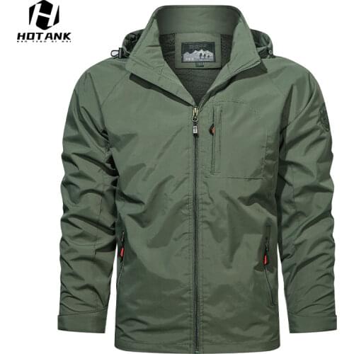 Autumn Men Waterproof Jackets Military Shark Skin Soft Shell Outdoor Outwears Fashion Windbreaker Waterproof Hooded Coats Male