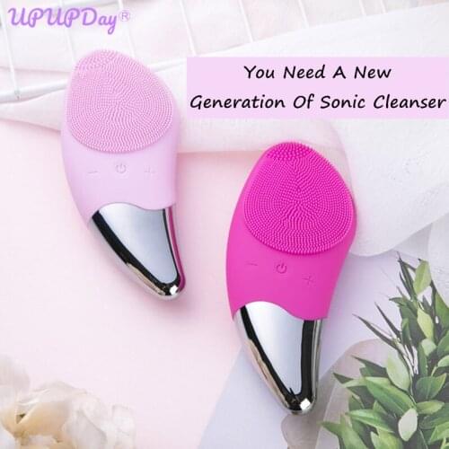 Rechargeable Facial Cleansing Brush Electric Face Cleanser For Men Women Sonic Skin Care Machine For Face Vibration Eye Massager
