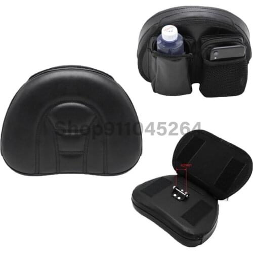 Motorcycle Front Driver Rider Sissy Bar Seat Backrest Cushion Pad For Harley Touring Road King Street Electra Gilde