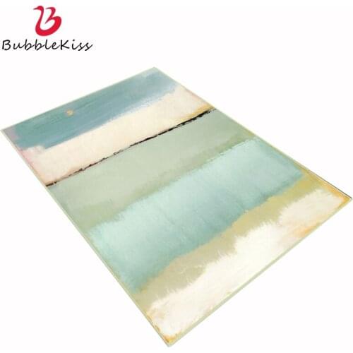Bubble Kiss Abstract Carpets For Living Room Water Color Green Fashion Oil Painting Floor Mat Kids Bedroom Decor Teenager Rugs