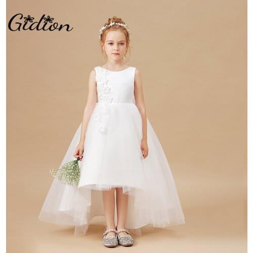 Christmas Princess Flower Girl Dress Wedding Birthday Party Dresses For Girls Sleeveless Bowknot Dress Children Party