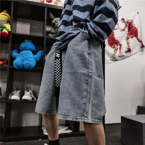 High Waist Loose Cyclist Denim Bermuda Shorts Jeans Summer Straight Casual Fashion Women Denim Shorts 2021 Korean Fashion D81