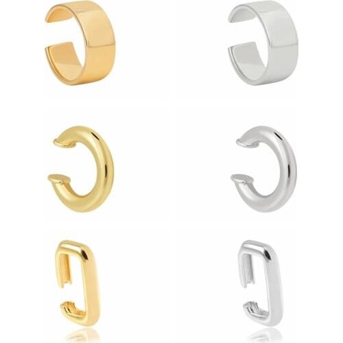 Aide 1pcs 925 Sterling Silver Clip Earring for Women 2021 Trend C Shape Pendientes Plata 925 Earings Girls Fine Jewelry Brincos