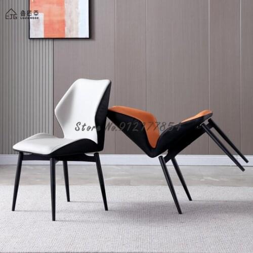 Nordic light luxury dining chair modern minimalist designer home back chair net red minimalist coffee restaurant hotel chair