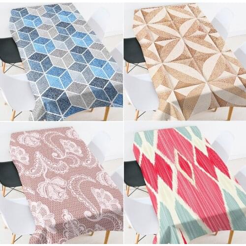 Geometric stripe printing wedding decoration tablecloth rectangular table cloth table cloth rectangular red table cloth table