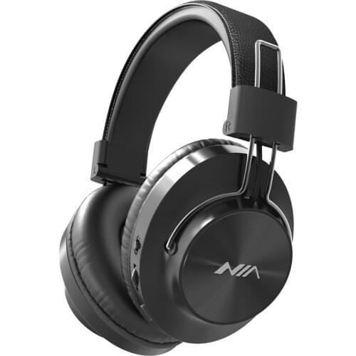 NIA S4000 Foldable Over Ear Headset BT4.2 Wireless Game Headset HD Stereo Music Earphones 3.5mm AUX IN TF Card FM Radio with Mic