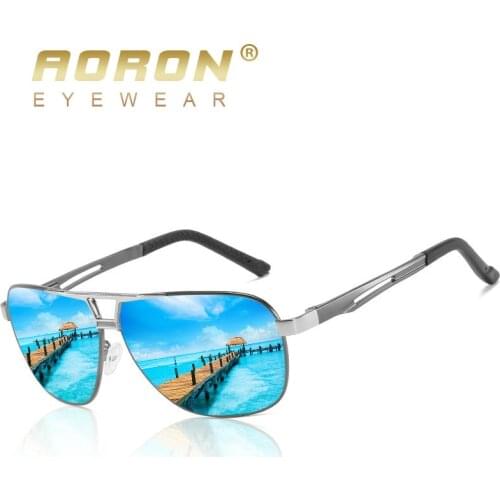 AORON Pilot Sunglasses For Men Polarized Vintage Sun Glasses Anti-Reflective Aluminum Frame UV400 lentes de sol mujer