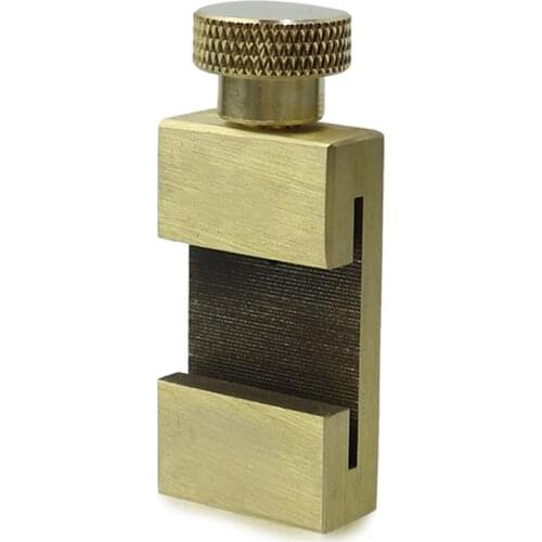 Steel Ruler Positioning Block Brass Angle Scriber Line Marking Gauge for Ruler Locator Carpentry Scriber Measuring Tool
