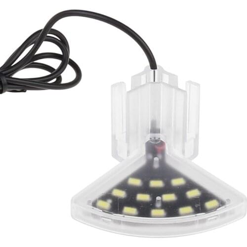 EU 100-240V LED Clip-on Fish Tank Aquarium Lighting Bulb White Light A0KE