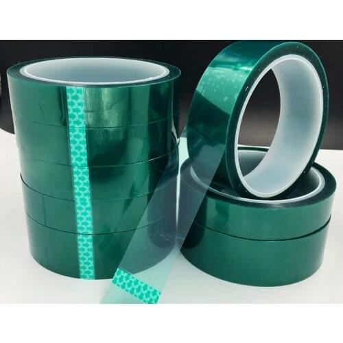 50mm X 33m Heat-resistant PET High Temperature Green Masking Shielding Tape for PCB Solder Plating Insulation Protection
