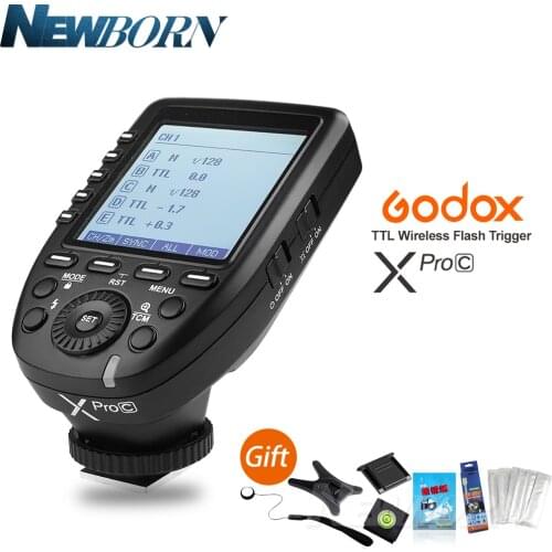 In Stock New Arrival Godox E-TTL II 2.4G Wireless X system High-speed with Big LCD Screen Transmitter Xpro-C For Canon